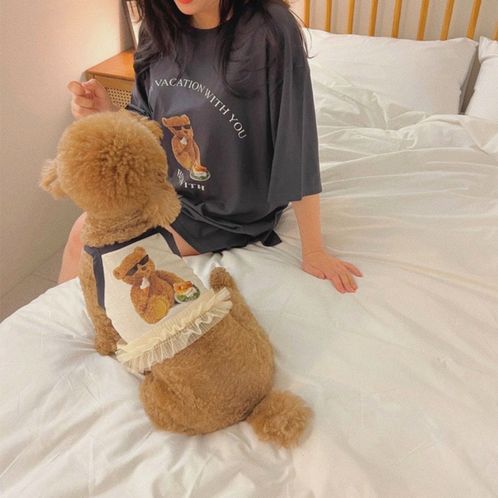 하이위드 강아지 커플룩 브런치 티셔츠 원피스 S-3XL